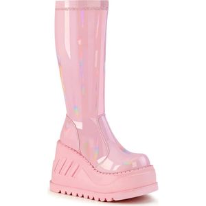 DemoniaCult - STOMP-200 Plateau Laarzen - US 11 - 41 Shoes - Roze