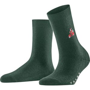 FALKE Cosy Wool X-Mas Santa damessokken - groen (hunter green) - Maat: 39-42