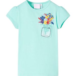 vidaXL - Kindershirt - 128 - lichtmint