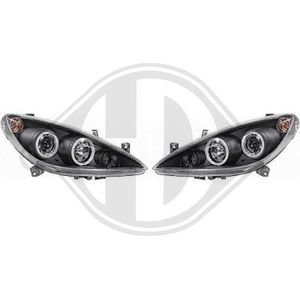 Peugeot - Diederichs 4234780 - Koplampen Set - Zwart - Rond - Met Navigatielicht