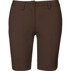 Kariban - Chino Shorts - Dames - Enzymatisch Gewassen Twill Stof - 98% Katoen - 2% Elastaan