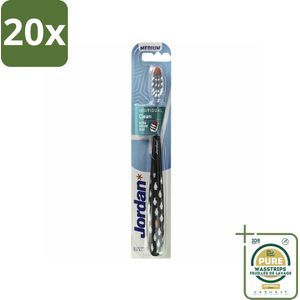 20 x Jordan - Tandenborstel - Individual Clean - Medium - Grootverpakking - Tandenborstel - Mondverzorging - Tandenborstel Medium - Tandenborstel Voor Gezond Gebit - Ergonomische Tandenborstel