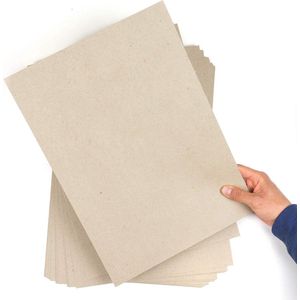 Karton vellen 400 g/m² - geschikt voor knutselen en modelbouw - 20 stuks - grijs kraftpapier - A3