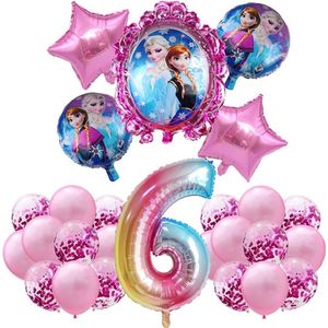 Balonnenset - Roze - Prinses Disney Frozen - Party Ballon Prinses - Verjaardagsfeestje - 6 jaar