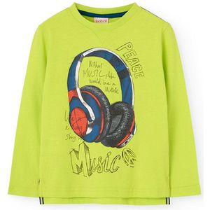 Boboli Knit T-shirt Met Lange Mouwen Groen 4 Years Jongens