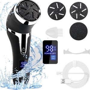 QPFO® Elektrische Eeltverwijderaar met Stofzuigsysteem - USB Oplaadbaar - IPX7 Waterdicht - Voetvijl met 3 Slijpkoppen - Zwart