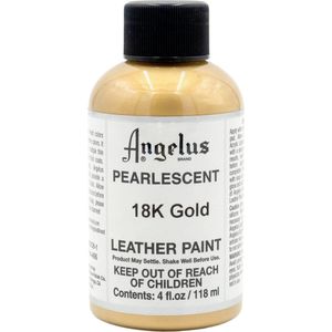 Angelus Leather Acrylic Paint - textielverf voor leren stoffen - acrylbasis - 118ml - Parelmoer Goud