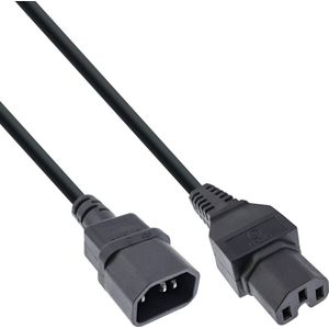 C15 - C14 stroomkabel voor UPS/PDU - 3x 0,75mm (PVC) / zwart - 0,50 meter
