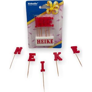 Namen Kaarsjes - Letter Kaars - Kaarsje Met Je Naam - HEIKE - Rood - Verjaardag Kaarsje Naam HEIKE