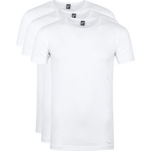 Alan Red - Ottawa T-shirt Stretch Wit (3-Pack) - Heren - Maat M - Body-fit