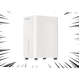 Luchtontvochtiger - Luchtreiniger - Draagbare - 35dB - 3.2L - Energiezuinig - Smart Touch Panel - Automatische Uitschakeling - met Ventilator - voor Thuis - en Kantoorgebruik - Wit