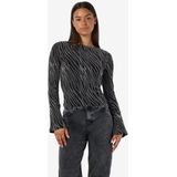 Noisy may - Nmgilly Boatneck - T-shirt - Zwart - Dames