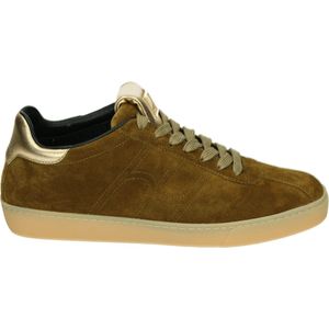 Högl - 100332 - Sneakers - Bruin - Sportieve Lage Damesschoenen in Cognac Suède