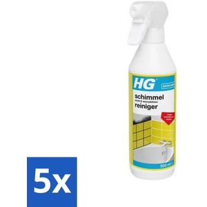 HG - Badkamer - Schimmel, Vocht En Weerplekkenreiniger - Maakt Schrobben Overbodig - 500 ml - Bulkverpakking - 5 stuks