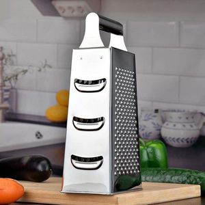 Nevolis 4-sided vegetable grater - stainless steel grater for fruits and vegetables .