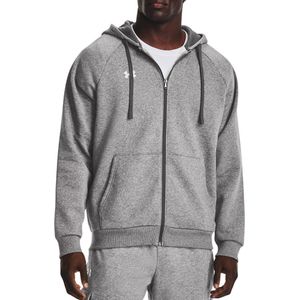 Under Armour UA Rival Fleece FZ Hoodie Heren Sportvest - Grijs - Maat XL