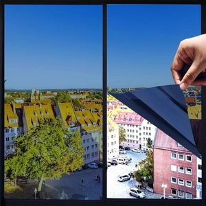 Raamfolie- Raamfolie zonwerend-Zonwerende Raamfolie- raam folie- Self-adhesive Sun Protection Film-Spiegel Privacy Folie-UV Bescherming-Isolerende Spiegeleffect Raamfolie-45x100cm