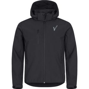 Security / Beveiliging kleding - Clique - Softshell jas met capuchon Zwart inclusief Borstlogo (V-tje) en Ruglogo (SECURITY) - Maat XXL - VOOR PROFESSIONALS