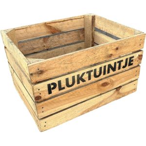 Fruitkist Pluktuintje - Gebruikte fruitkist L50xB40xH30 cm - DecoLis - Maak van dit kistje je eigen pluktuintje - moestuintje!