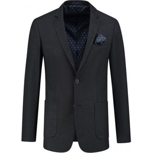 GENTS - Colbert structuur - Polyblend - Blauwbruin - Maat 56/3XL