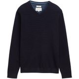 TOM TAILOR - Trui - Navy - V-hals - Lange Mouw - Normale Pasvorm