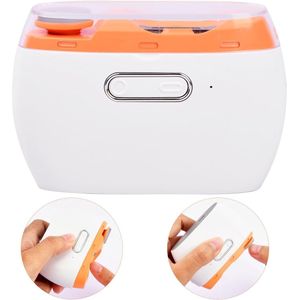 2-in-1 Elektrische Nagelknipper - Professionele Elektrische Nagelknipper - Automatische Polijstnagelknipper - Automatische Manicure Trimmer - Vinger en Teen Schaar - Automatische Nageltrimmer - Pedicure Knipper voor Dikke Nagels - Wit