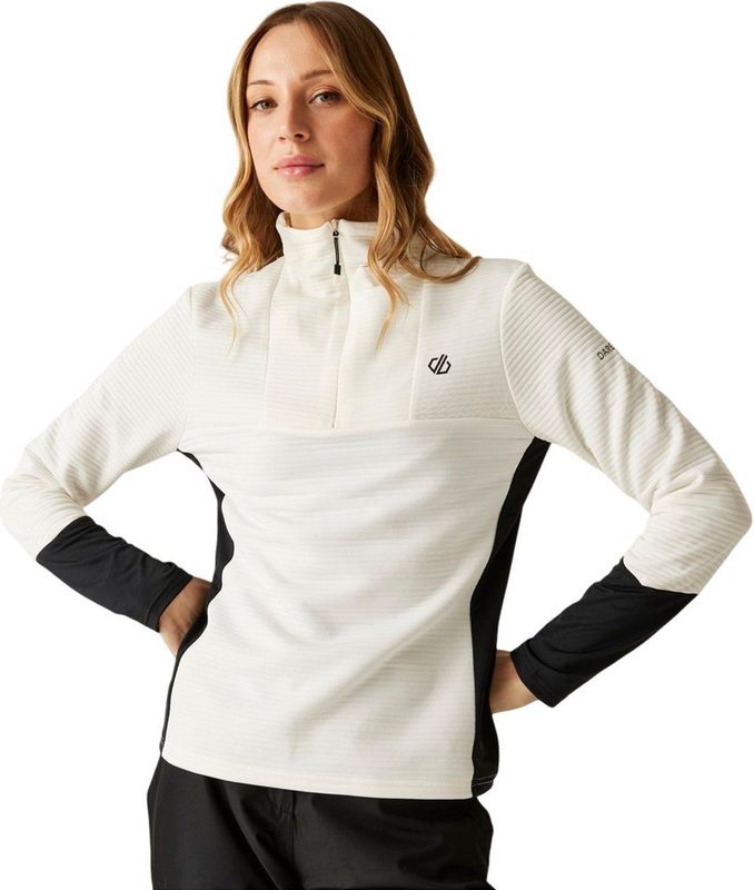 Dare2b Iced Core Stretch Sweatshirt Met Halve Rits Zwart 36 Vrouw