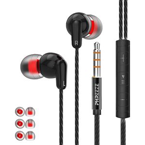 In-Ear Bedrade Oordopjes met 3,5 mm Jack Aansluiting - Sport Oortjes met Draad en Microfoon - Extra Bass - Super Comfortabel