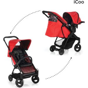 iCoo Acrobat Shop'n Drive - Kinderwagen - Fishbone Red