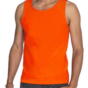 Sols Oranje tanktop / hemdje - heren - EK / WK voetbal supporter / Koningsdag - katoen - mouwloos t-shirt / tanktops / singlet XL