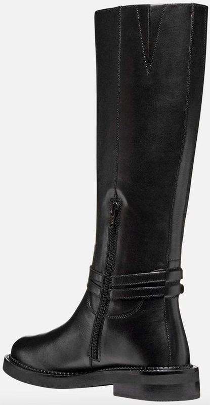 Geox - Serilda A - Leren Dameslaarzen - Zwart