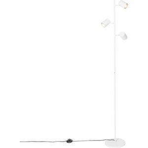 QAZQA jeana - Moderne Vloerlamp | Staande Lamp - 3 lichts - H 1500 mm - Wit - Woonkamer | Slaapkamer | Keuken
