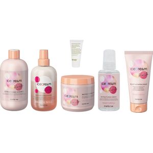 Ice Cream Keratin Restructuring Shampoo 300ml + Bi-Phase Conditioner 200ML + Velvet Keratin Cream + Restructuring Serum 100ML + Mask 500ML + WILLEKEURIG Travel Size