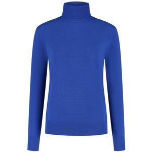 DAMES COLTRUI - Glad Gebreid - Viscose - Kleur Kobalt - Maat S