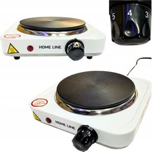 Home Line Elektrische kookplaat - 1 pits - 1000 Watt - ⌀ 15cm