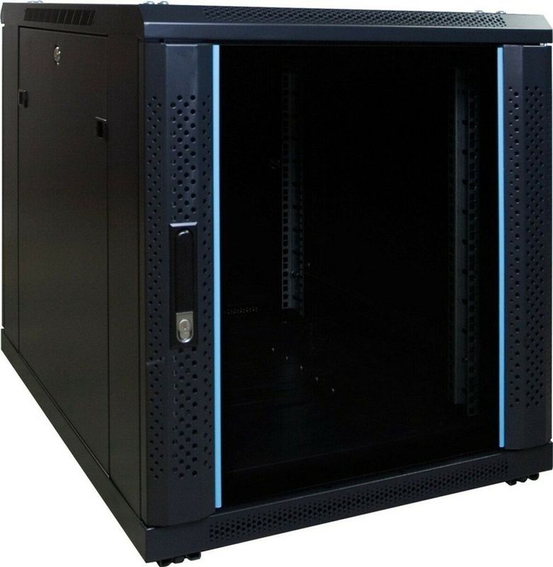 DSIT 12U mini serverkast met glazen deur 600x800x720mm (BxDxH) - serverbehuizing - serverrack - 19 inch