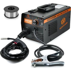 Hzxvogen - Lasmachine - Elektrische Lasmachine - Mig Lasmachine - Zonder Gas - MIG145 - IJzer Solderen - Draagbare Elektrische Lasser Voor Metaal - Zwart