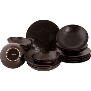 Palmer Serviesset Ruston Stoneware 6-persoons 24-delig Bruin