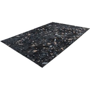 Lalee Greta - Vloerkleed - Gerecycled plastic - 3D - Vintage - Tapijt – Karpet - 200x290 - Petrol blauw