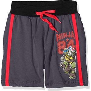 Teenage Mutant Ninjae Turtles - Leonardo - Bermuda Shorts - Zwart Met Rode Strepen - 104 cm - 4 jaar