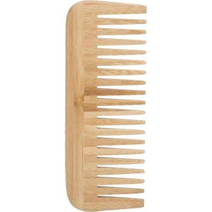 Brede Bamboe Kam - Draagbare Nat Haar Kam voor Vrouwen - Handige Houten Kam met Afbeelding van need content in .