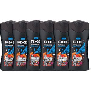Axe Douchegel – Skateboard & Fresh Roses - Voordeelverpakking 6 x 250 ml