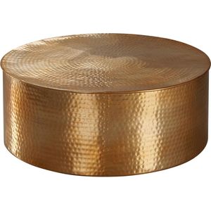 Salontafel - Bijzettafel - Design - Rond - Aluminium - Goud - Ø 76 cm