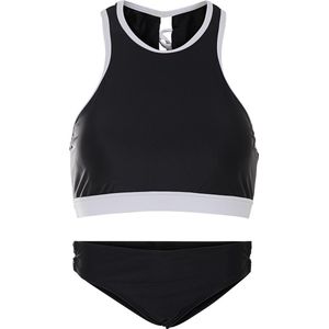 Dames bikini sport met gevlochten detail - Zwart - XS