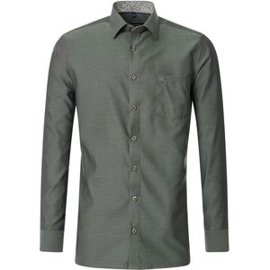 CASA MODA - Comfort Fit Overhemd - Groen - Strijkvrij - Boordmaat 42