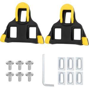 Bicycle Pedal Cleats - 2Pcs Bicycle Pedal Cover - Compatibel met Shimano SPD SM-SH51 - Accessoires voor Road en Indoor Cycling Shoes (Zwart Geel)