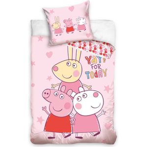 Roze Peppa Pig Dekbedovertrek 100 x 135 Cm Katoen