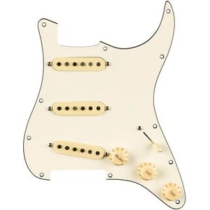 Fender 992236509 Pre-wired Strat Pickguard, Pure Vintage '59 SSS w/RWRP middle, 11 screw holes, parchment