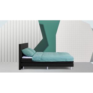 Beddenreus Box Colorado vlak met gestoffeerd matras - Twijfelaar - 120 x 200 cm - Zwart