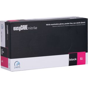 Zarys EasyCare Nitrile Zwart Maat S Handschoenen 100 Stuks - Hygiene - Handschoenen - Nitrile - Poedervrij - Super pasvorm - Caramdia